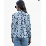 White Floral  Women 3/4 Sleeve Blazer Open Front Cardigan Jacket Work Office Blazer