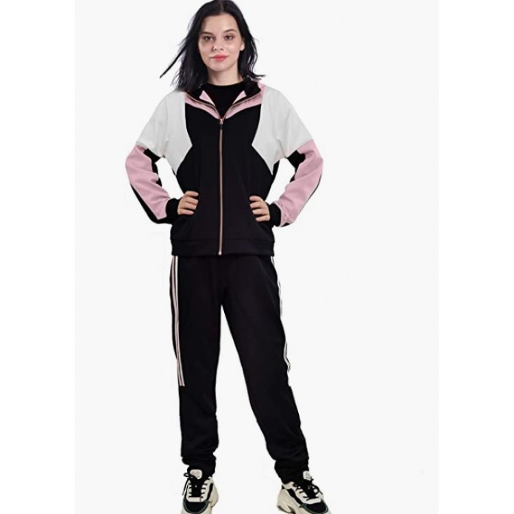 Black 600 Track Suits for Women Set Sweatsuits 2 Piece Tracksuit